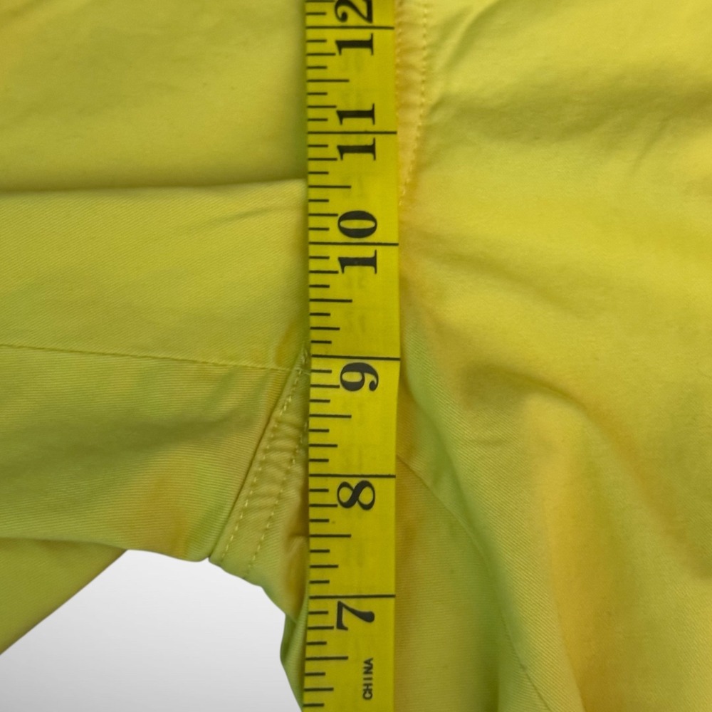 Polo Ralph Lauren Chino Shorts Mens 34 Classic 9Inch Cotton Twill Solid Yellow - Picture 6 of 8